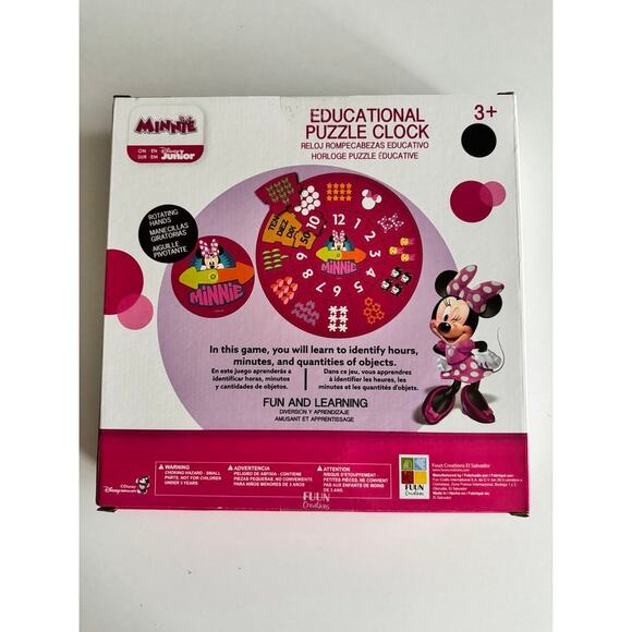 Learn with Minnie – Disney Junior Wooden Educational Puzzle Clock! - Picture 5 of 7